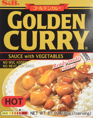 S&B Curry Gold Vegetable Hot pack five, ready-to-heat dinner option.