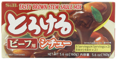 S&B Tasty Beef Stew Sauce Mix package boosts flavorful meals.