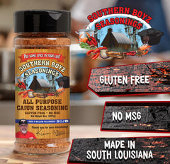 SBO shaker front view on kitchen counter for convenient everyday Cajun rub