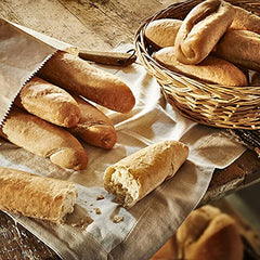 Schar gluten-free baguettes, soft crumb interior, great for paninis.