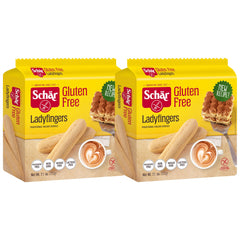 Schar Lady Fingers gluten-free cookies in a two-pack, ideal for snacks and tiramisu.
