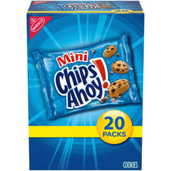 Schoolhouse Snacks Chips Ahoy mini cookies in a 1oz pouch for on-the-go snacking.