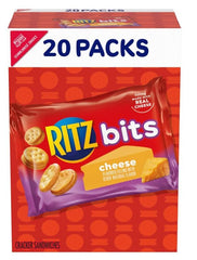 Ritz Bits Cheddar pack close-up for convenient on-the-go snacking