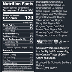 Schwartz Brothers Bakery garlic herb bagel chips on a party tray, ideal for sharing