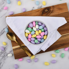 Pastel-colored Sconza Jordan almonds ideal for Easter gifts