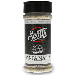 Scotts Santa Maria Seasoning jar close-up for premium flavor