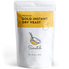 Scratch Gold Instant Dry Yeast 8oz package ready for fast rise in dry mix