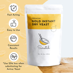 Dough rising with Scratch Gold yeast showing potential airy crumb
