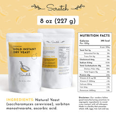 Pouring Scratch Gold yeast into dry mix speeds up bread making