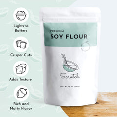 Scratch Premium Defatted Soybean Flour promotes crisp-edges in cookies and pastries