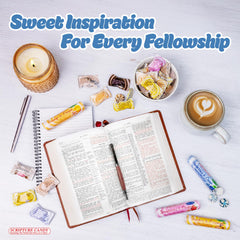Scripture Candy butter-cream candies wrapped with verses for daily inspiration.