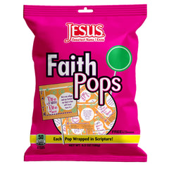 Scripture Candy Faith Pops bag front, ideal for gifting and easy display