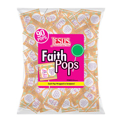 Scripture Candy Faith Pops bulk bag front showing size and event value