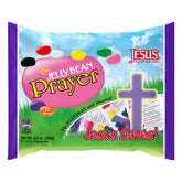 Scripture Candy jelly bean prayer bag front highlights colorful Easter candy for sharing.
