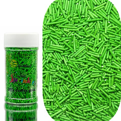 SE SI&MOOS Grass Green Jimmies jar for colorful cake and ice cream toppings