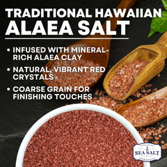 Sea Salt Superstore Alaea Red Salt grain detail highlights mineral rich composition