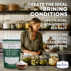 Sea Salt Superstore versatile salt enhances vegetable pickling and meat curing
