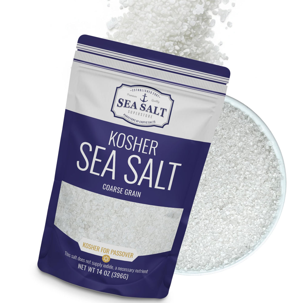 Sea Salt Superstore coarse-grain bottle for even seasoning