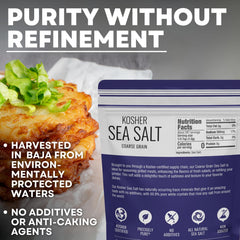 Sea Salt Superstore coarse-grain granules in macro view