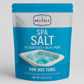 Sea Salt Superstore hot tub salt packaging for easy, pure spa salt.