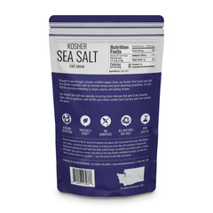 Sea Salt Superstore non-iodized salt bottle demonstrates fast dissolution for even seasoning