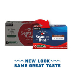 Seattle's Best Coffee dark roast cup steaming to showcase bold aroma.