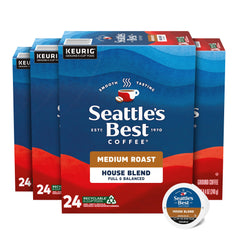Seattle's Best House Blend box front, ready for a smooth morning routine.
