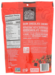Close-up of cherries and nuts in Second Nature mix, highlighting a balanced flavor blend.
