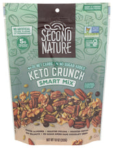 Second Nature Keto Crunch snack mix pouch—resealable for on-the-go snacking.
