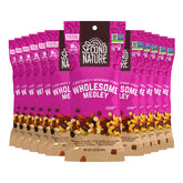 Second Nature Wholesome Medley Trail Mix almonds close-up for a crunchy energy boost.