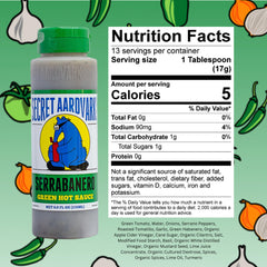 Secret Aardvark Green sauce with tomatillos closeup for marinades and veggie toppings.