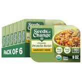 SEEDS OF CHANGE Harvest Herb bowl, front view, ready for a quick, satisfying lunch.