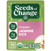 SEEDS OF CHANGE Jasmine Rice pouch ready for quick, convenient meals.
