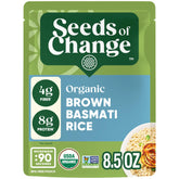 SEEDS OF CHANGE organic brown basmati rice pouch for quick meals