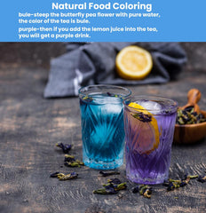 Seeyoung butterfly pea tea brew shows vivid blue color for themed gatherings.