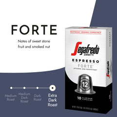 Segafredo Zanetti Forte crema shot highlighting smooth crema and aroma.