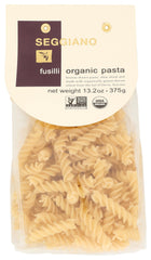 Seggiano Organic Fusilli Pasta pack ready for a hearty sauce