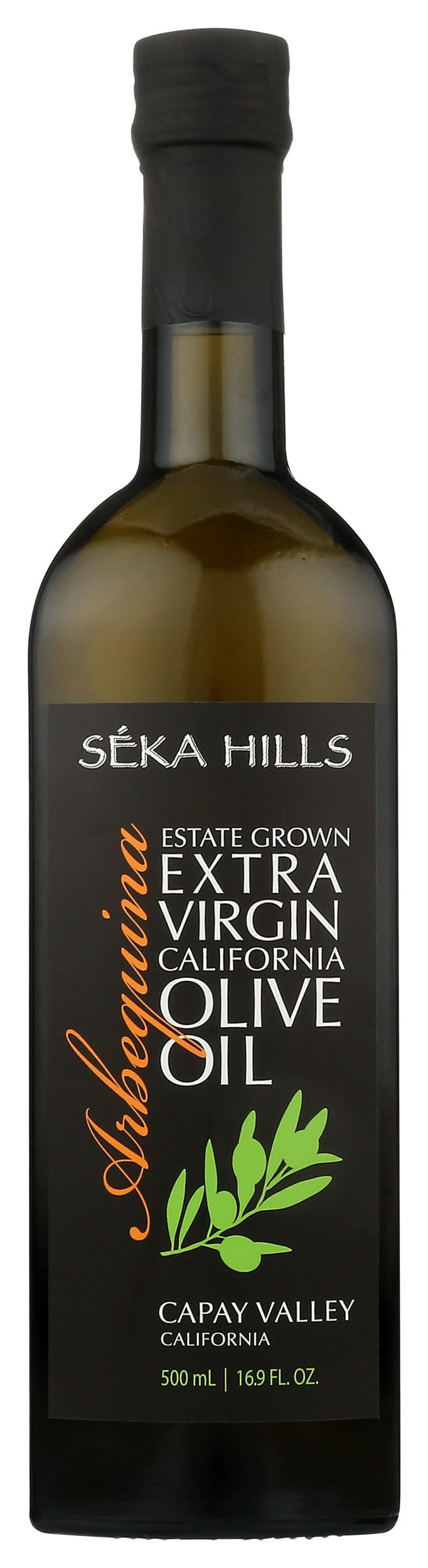 Seka Hills Estate Arbequina EVOO bottle pour for smooth finishing and drizzle on salads.