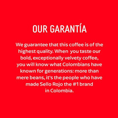Sello Rojo Intenso Darkest Roast coffee beans close-up for rich Colombian flavor.