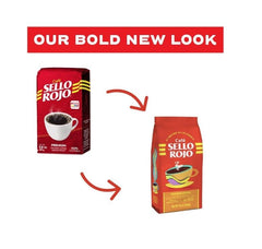 Sello Rojo Tradicional Medium Roast cup with steam suggests a smooth morning ritual