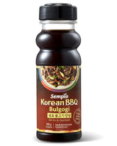 Sempio Bulgogi sauce bottle ready for marinating, delivering authentic sweet-savory Korean flavor.