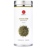 Senbird Premium Sencha tin close-up preserving aroma for daily tea.