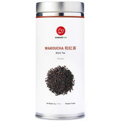 Senbird Wakoucha tea leaves close-up showing premium Japanese black tea aroma