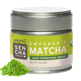 SENCHA NATURALS ceremonial-grade matcha tin front for effortless daily ritual