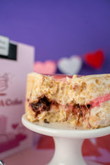 Send A Cake heart confetti burst for a festive unboxing.