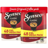 Senseo classic medium roast pods 96-count box for convenient daily brewing at home.