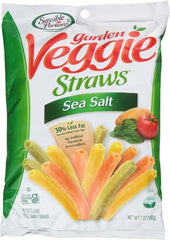 Sensible Portions veggie straws showcase colorful vegetable slices.
