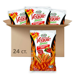 Sensible Portions Garden Veggie Straws Screamin' Hot pack-front, ideal for on-the-go snacking.