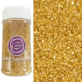 Sentovac Gold Sanding Sugar bottle for sparkling cake toppers and cookies.