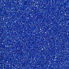 Close-up of Sentovac royal blue sugar crystals ready to sprinkle